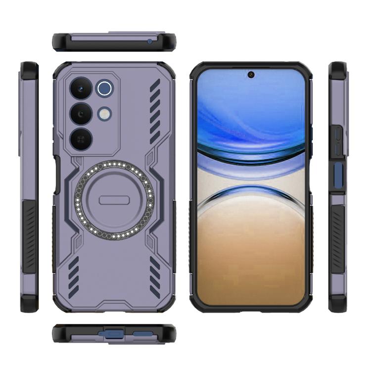 For Realme 15x 5G India Butterfly Armor MagSafe Magnetic Ring Shockproof Phone Case