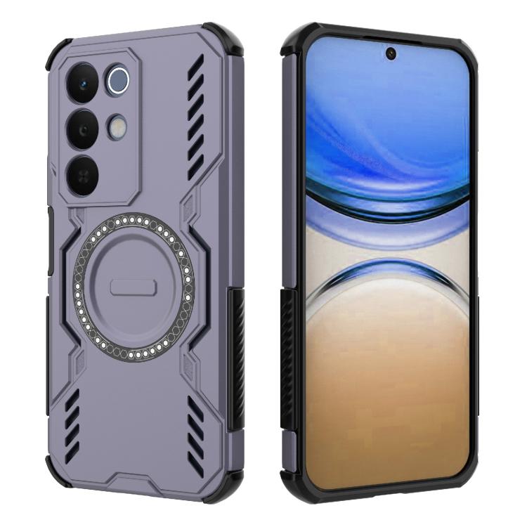 For Realme 15x 5G India Butterfly Armor MagSafe Magnetic Ring Shockproof Phone Case