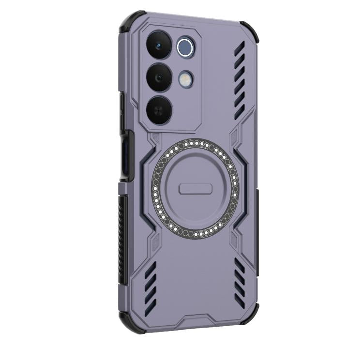 For Realme 15x 5G India Butterfly Armor MagSafe Magnetic Ring Shockproof Phone Case