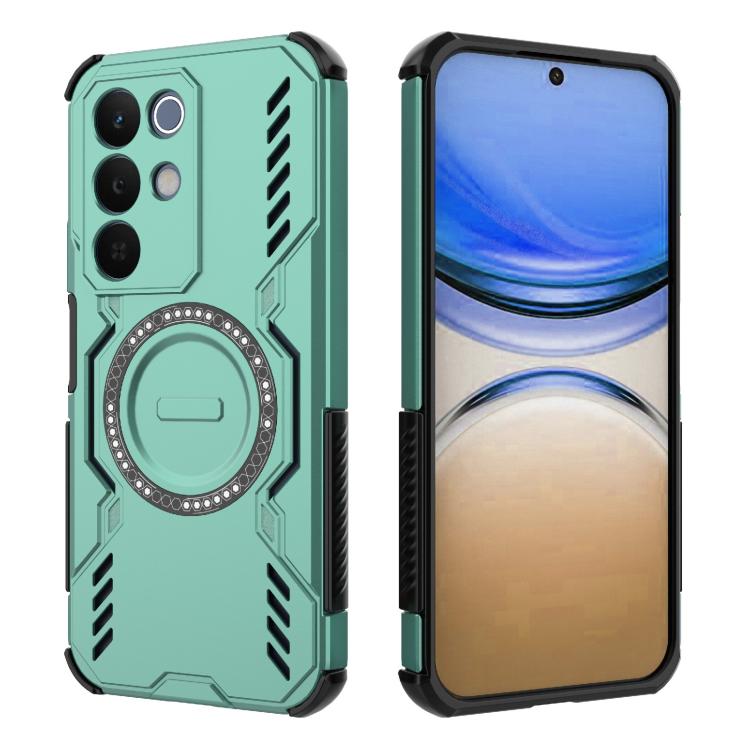 For Realme 15x 5G India Butterfly Armor MagSafe Magnetic Ring Shockproof Phone Case