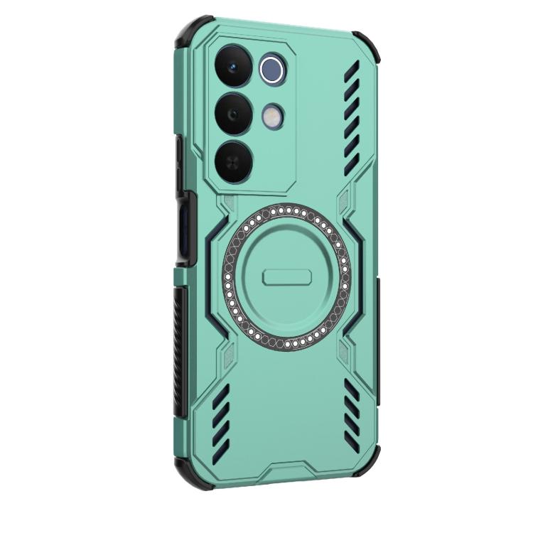 For Realme 15x 5G India Butterfly Armor MagSafe Magnetic Ring Shockproof Phone Case