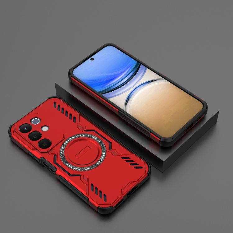 For Realme 15x 5G India Butterfly Armor MagSafe Magnetic Ring Shockproof Phone Case