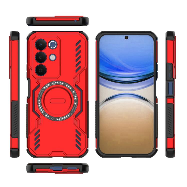 For Realme 15x 5G India Butterfly Armor MagSafe Magnetic Ring Shockproof Phone Case