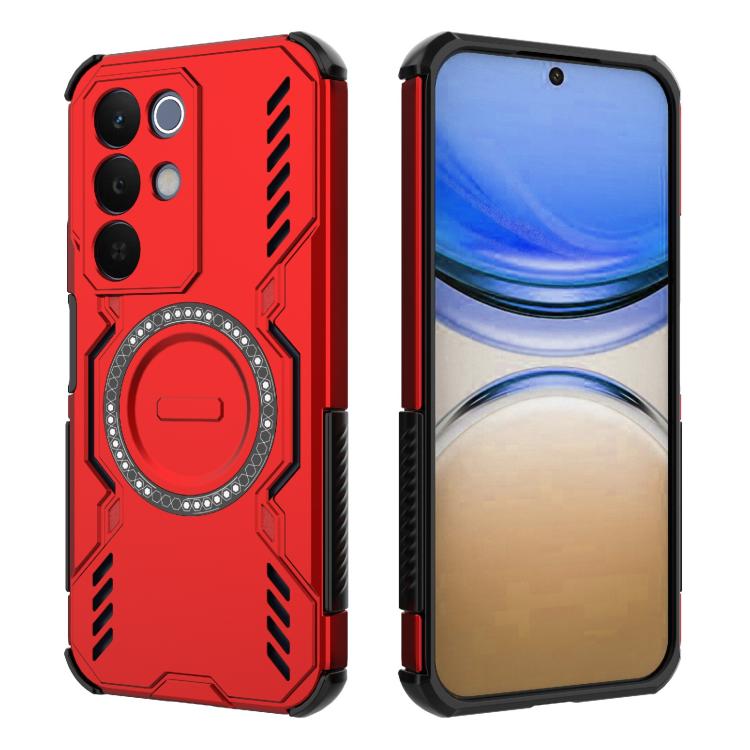 For Realme 15x 5G India Butterfly Armor MagSafe Magnetic Ring Shockproof Phone Case