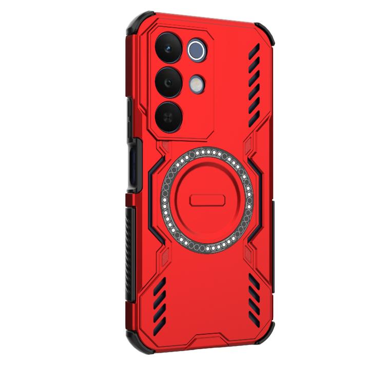 For Realme 15x 5G India Butterfly Armor MagSafe Magnetic Ring Shockproof Phone Case