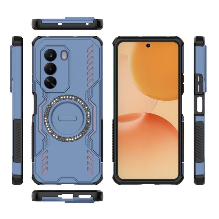 For Realme P4x 5G India Butterfly Armor MagSafe Magnetic Ring Shockproof Phone Case
