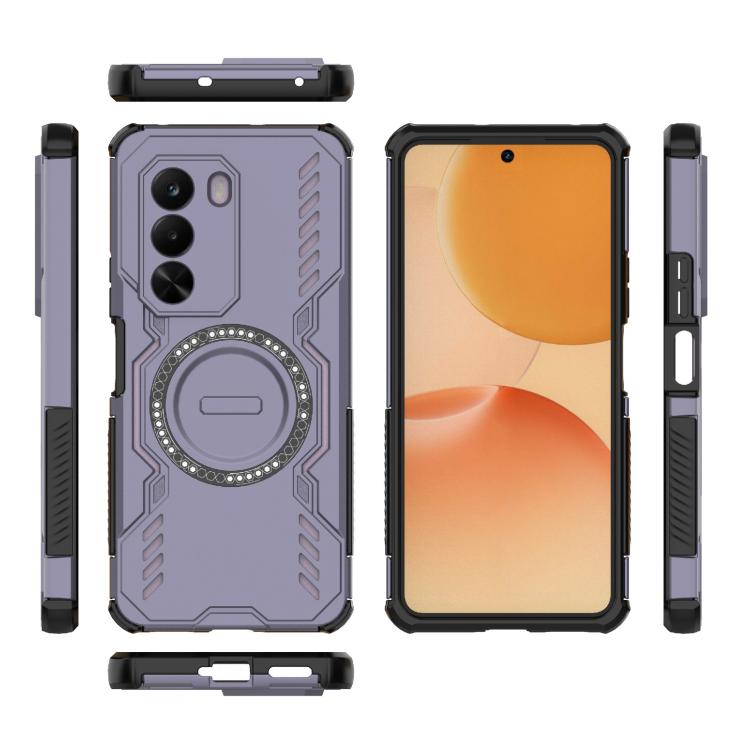 For Realme P4x 5G India Butterfly Armor MagSafe Magnetic Ring Shockproof Phone Case