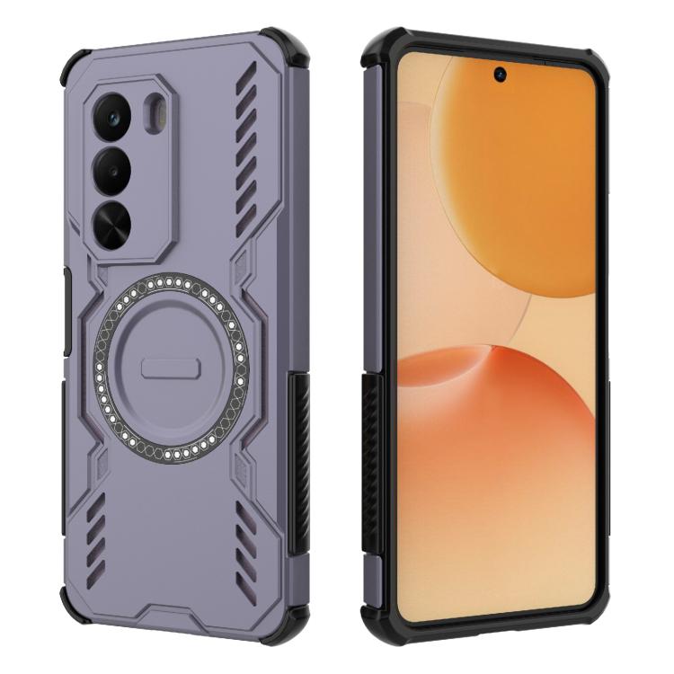 For Realme P4x 5G India Butterfly Armor MagSafe Magnetic Ring Shockproof Phone Case