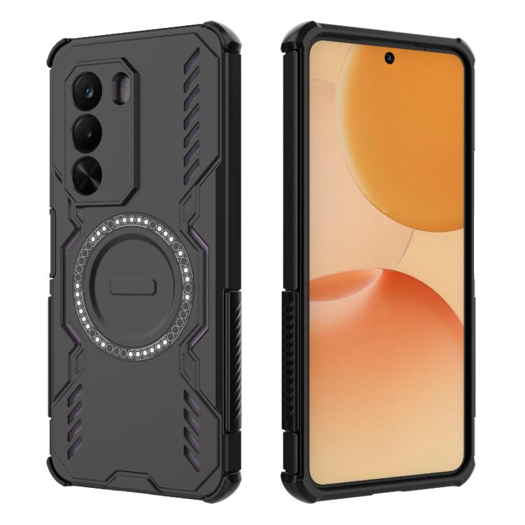 For Realme P4x 5G India Butterfly Armor MagSafe Magnetic Ring Shockproof Phone Case