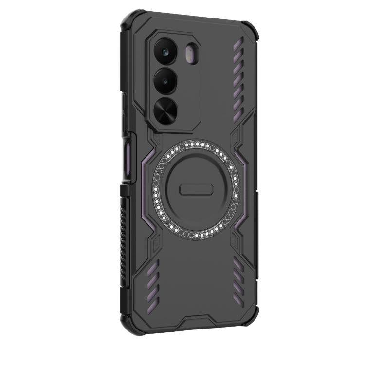For Realme P4x 5G India Butterfly Armor MagSafe Magnetic Ring Shockproof Phone Case