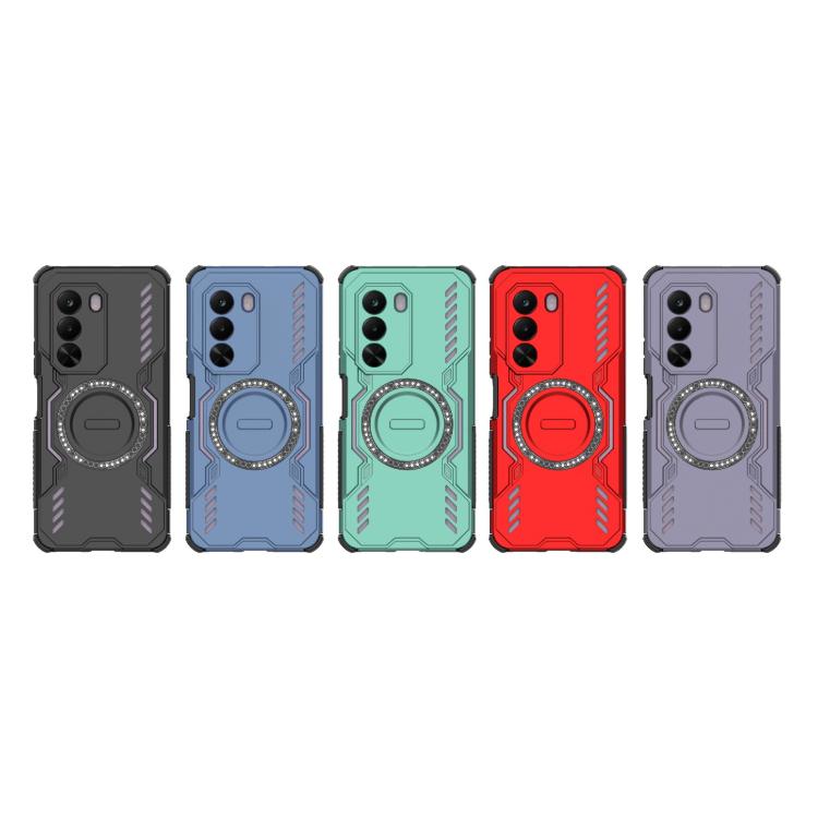 For Realme P4x 5G India Butterfly Armor MagSafe Magnetic Ring Shockproof Phone Case