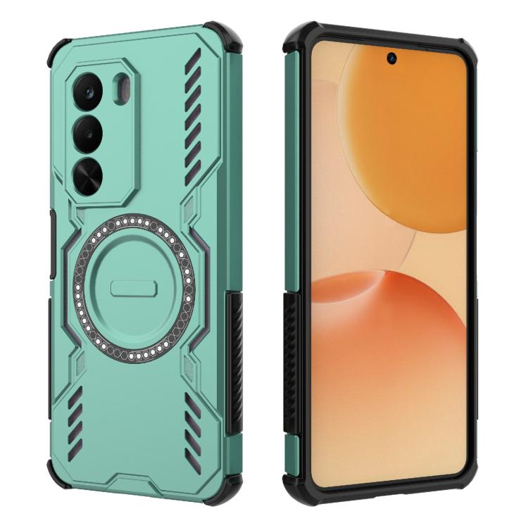 For Realme P4x 5G India Butterfly Armor MagSafe Magnetic Ring Shockproof Phone Case
