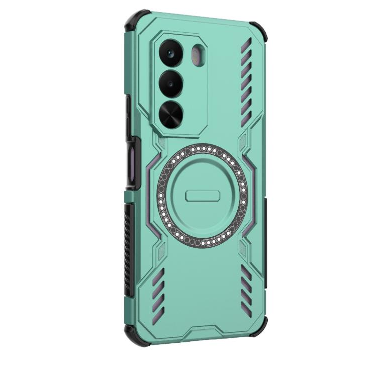 For Realme P4x 5G India Butterfly Armor MagSafe Magnetic Ring Shockproof Phone Case