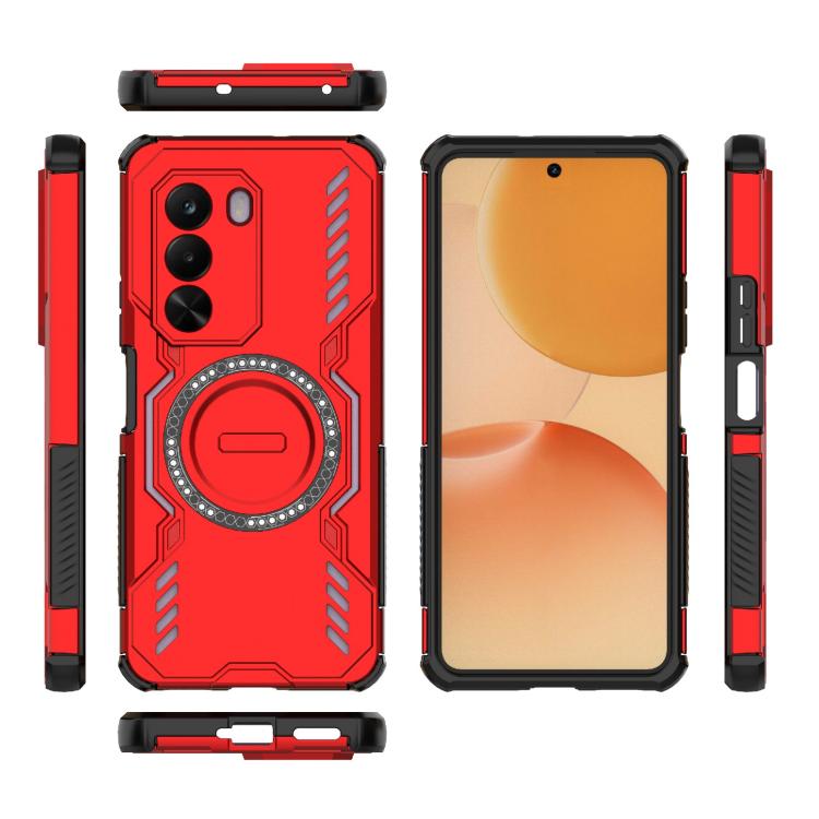 For Realme P4x 5G India Butterfly Armor MagSafe Magnetic Ring Shockproof Phone Case