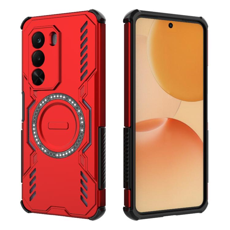 For Realme P4x 5G India Butterfly Armor MagSafe Magnetic Ring Shockproof Phone Case