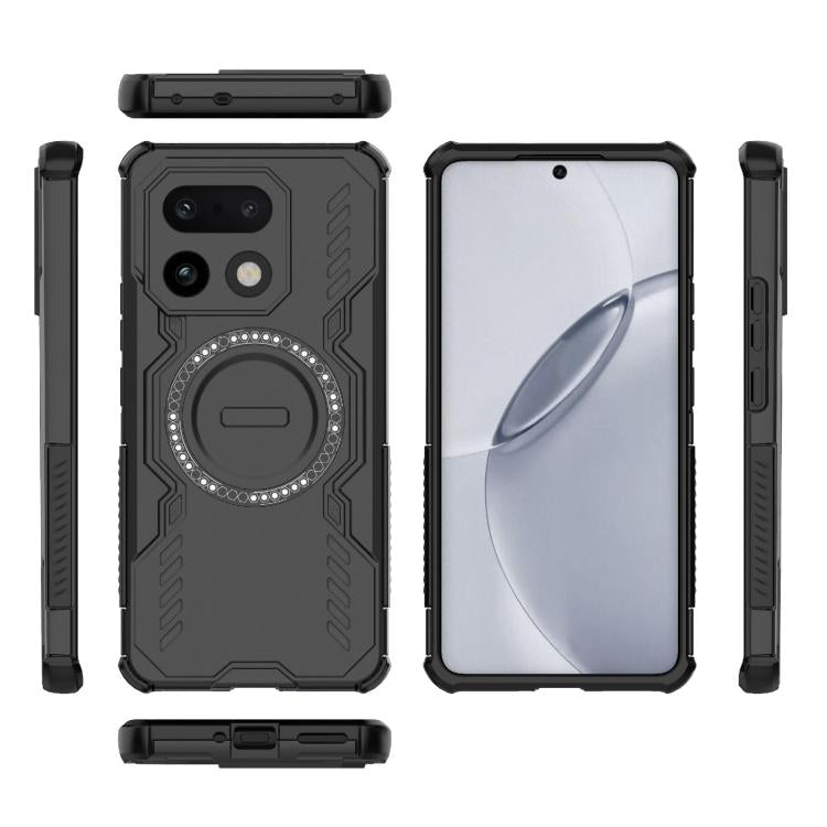 For Realme 16 Pro+ 5G Global Butterfly Armor MagSafe Magnetic Ring Shockproof Phone Case