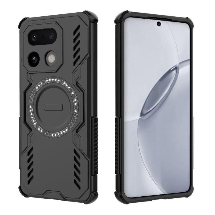 For Realme 16 Pro+ 5G Global Butterfly Armor MagSafe Magnetic Ring Shockproof Phone Case