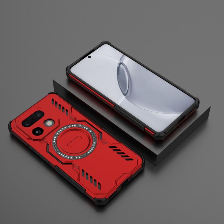 For Realme 16 Pro+ 5G Global Butterfly Armor MagSafe Magnetic Ring Shockproof Phone Case