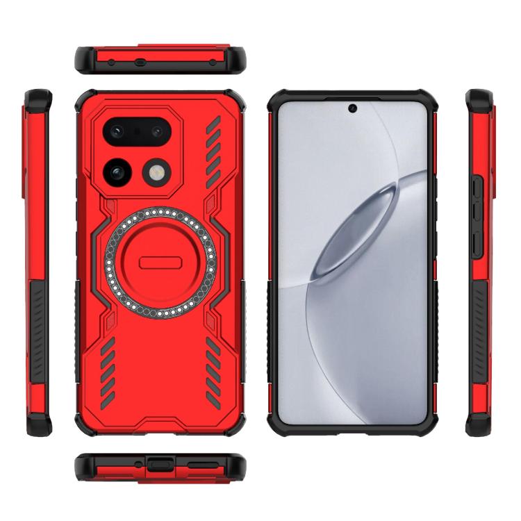 For Realme 16 Pro+ 5G Global Butterfly Armor MagSafe Magnetic Ring Shockproof Phone Case