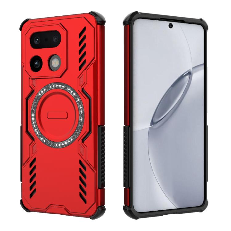For Realme 16 Pro+ 5G Global Butterfly Armor MagSafe Magnetic Ring Shockproof Phone Case