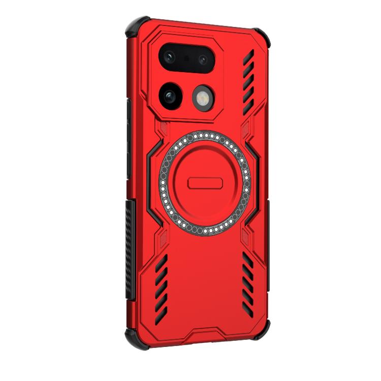 For Realme 16 Pro+ 5G Global Butterfly Armor MagSafe Magnetic Ring Shockproof Phone Case