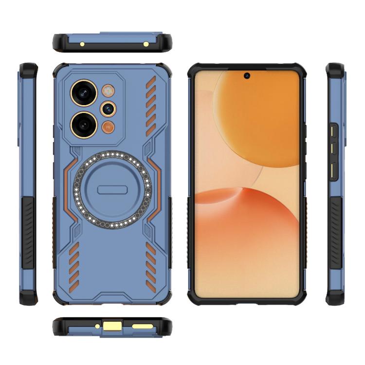 For Realme P4 Power 5G India Butterfly Armor MagSafe Magnetic Ring Shockproof Phone Case