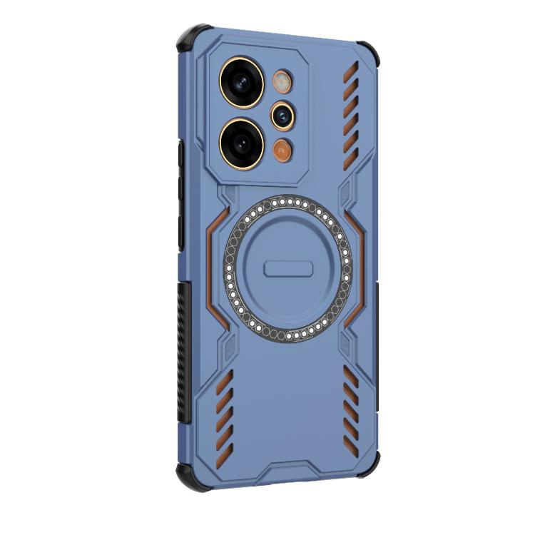 For Realme P4 Power 5G India Butterfly Armor MagSafe Magnetic Ring Shockproof Phone Case