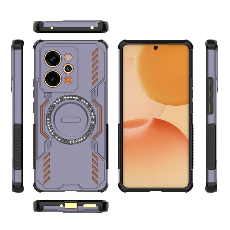 For Realme P4 Power 5G India Butterfly Armor MagSafe Magnetic Ring Shockproof Phone Case