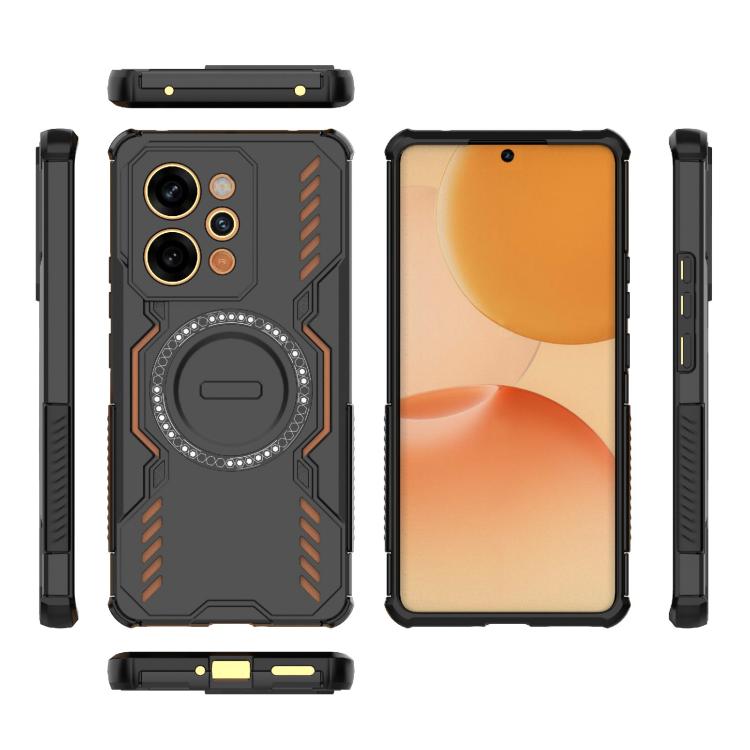 For Realme P4 Power 5G India Butterfly Armor MagSafe Magnetic Ring Shockproof Phone Case