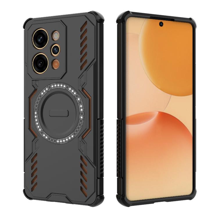 For Realme P4 Power 5G India Butterfly Armor MagSafe Magnetic Ring Shockproof Phone Case