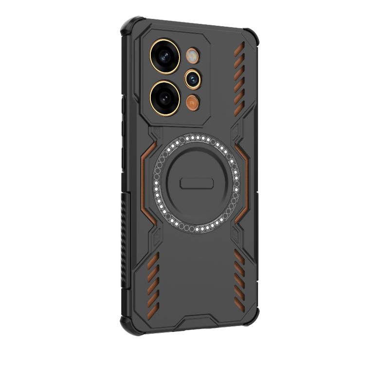For Realme P4 Power 5G India Butterfly Armor MagSafe Magnetic Ring Shockproof Phone Case