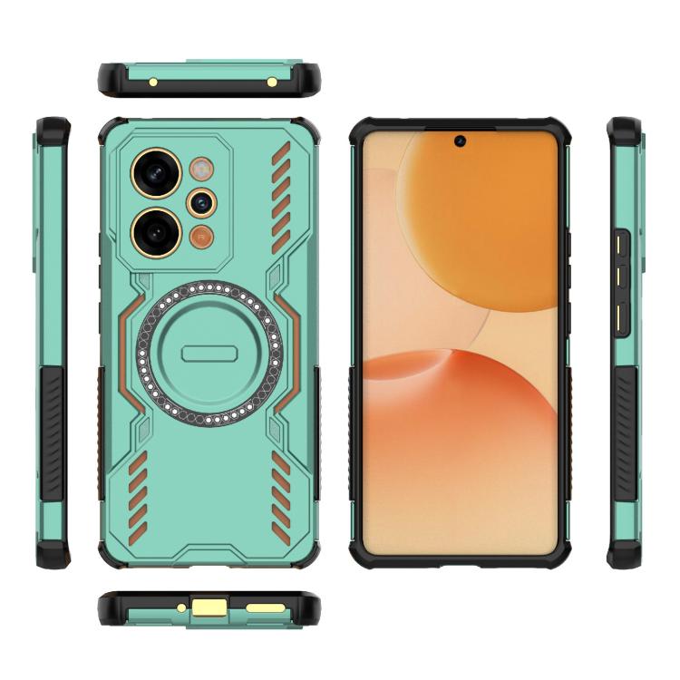For Realme P4 Power 5G India Butterfly Armor MagSafe Magnetic Ring Shockproof Phone Case
