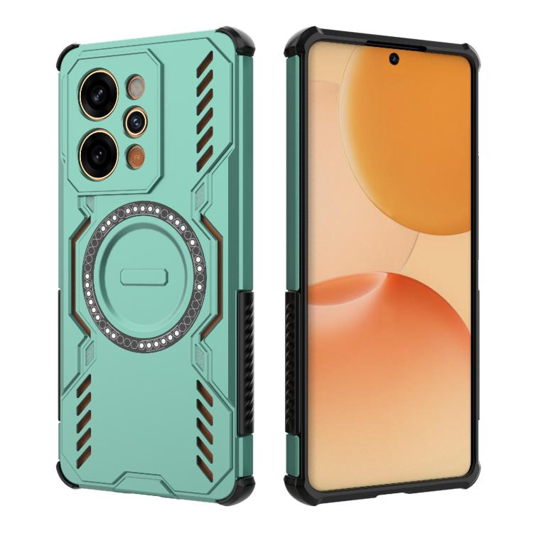 For Realme P4 Power 5G India Butterfly Armor MagSafe Magnetic Ring Shockproof Phone Case