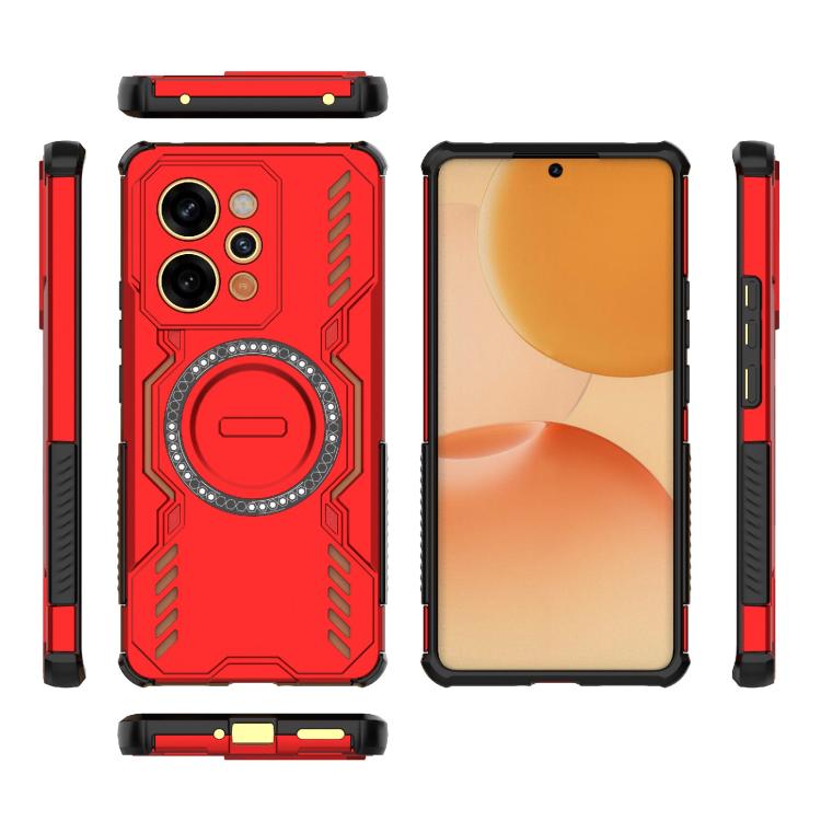 For Realme P4 Power 5G India Butterfly Armor MagSafe Magnetic Ring Shockproof Phone Case