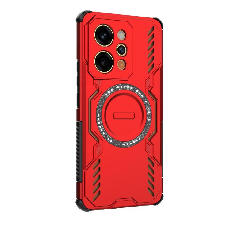 For Realme P4 Power 5G India Butterfly Armor MagSafe Magnetic Ring Shockproof Phone Case