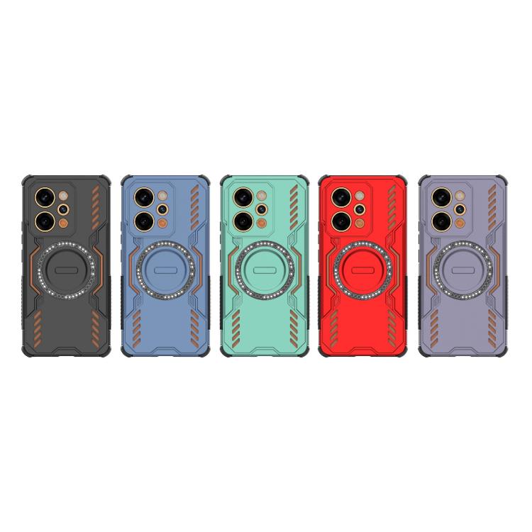 For Realme P4 Power 5G India Butterfly Armor MagSafe Magnetic Ring Shockproof Phone Case