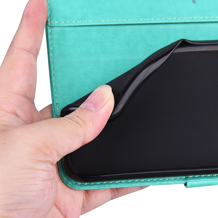 For Samsung Galaxy Note10 Embossing Tower Butterflies Pattern Horizontal Flip PU Leather Case with Holder & Card Slot & Wallet