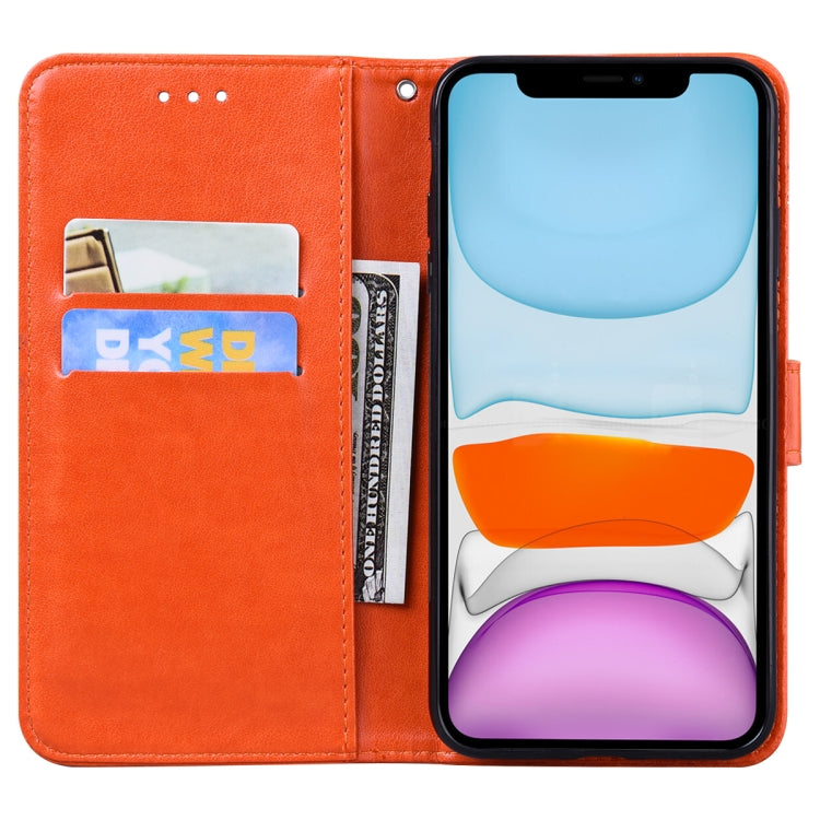 For Samsung Galaxy Note10+ Embossing Tower Butterflies Pattern Horizontal Flip PU Leather Case with Holder & Card Slot & Wallet