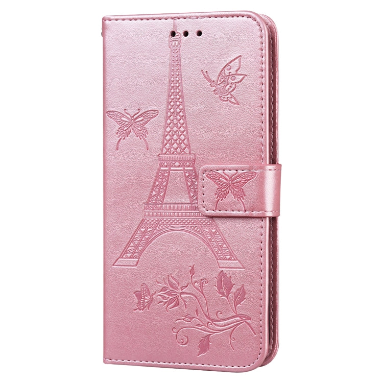 For Samsung Galaxy Note10+ Embossing Tower Butterflies Pattern Horizontal Flip PU Leather Case with Holder & Card Slot & Wallet