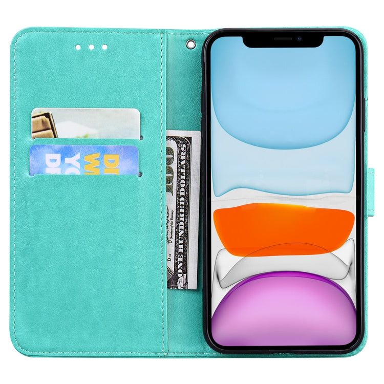 For Samsung Galaxy S9+ Embossing Tower Butterflies Pattern Horizontal Flip PU Leather Case with Holder & Card Slot & Wallet