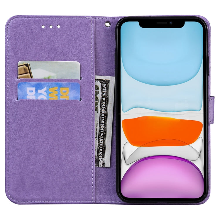 For Samsung Galaxy S10 5G Embossing Tower Butterflies Pattern Horizontal Flip PU Leather Case with Holder & Card Slot & Wallet