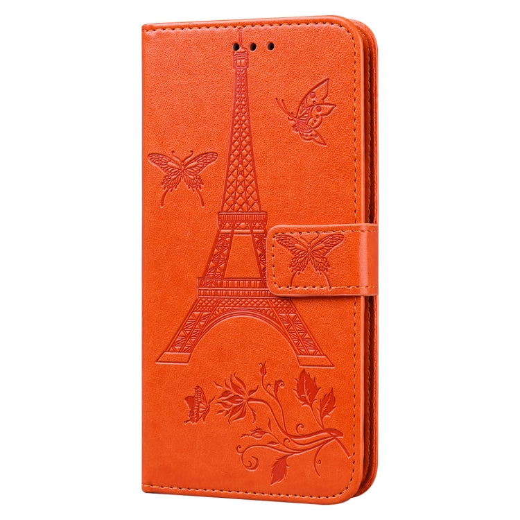 For Samsung Galaxy S10 Embossing Tower Butterflies Pattern Horizontal Flip PU Leather Case with Holder & Card Slot & Wallet