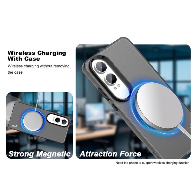 For OnePlus Nord CE4 Lite 5G IMAK Chocolate Series TPU + PET MagSafe Phone Case - Black