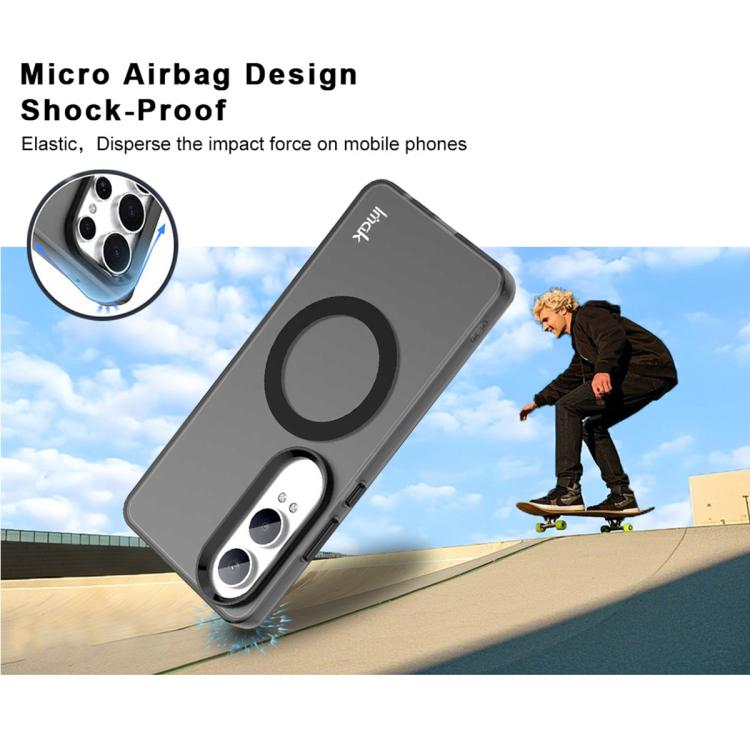 For OnePlus Nord CE4 Lite 5G IMAK Chocolate Series TPU + PET MagSafe Phone Case - Black