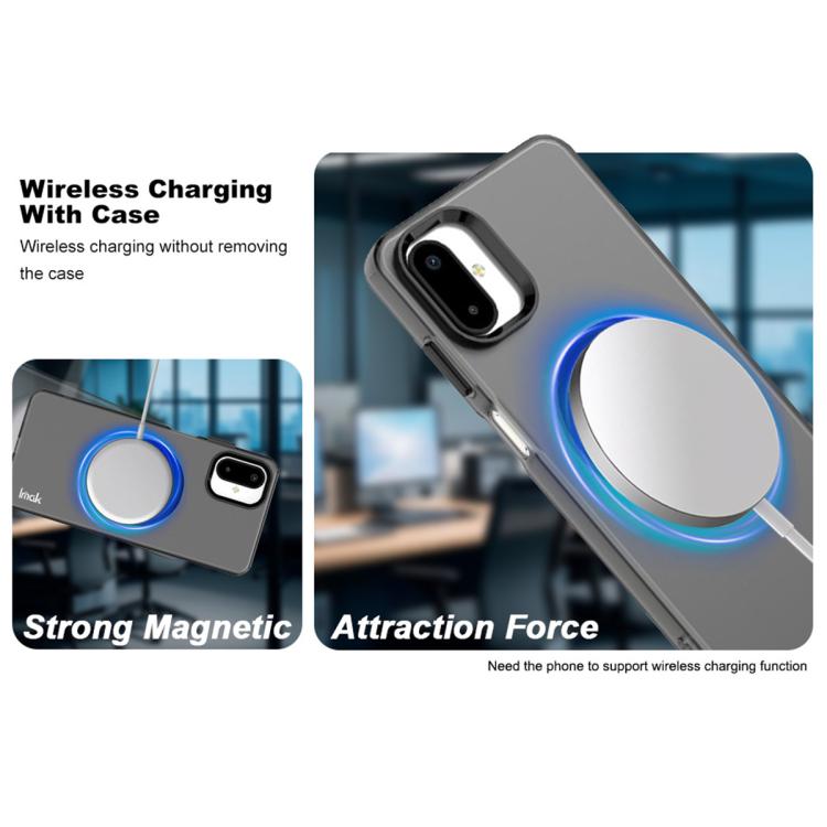 For Galaxy F06 5G / M06 5G IMAK Chocolate Series TPU + PET MagSafe Phone Case - Black