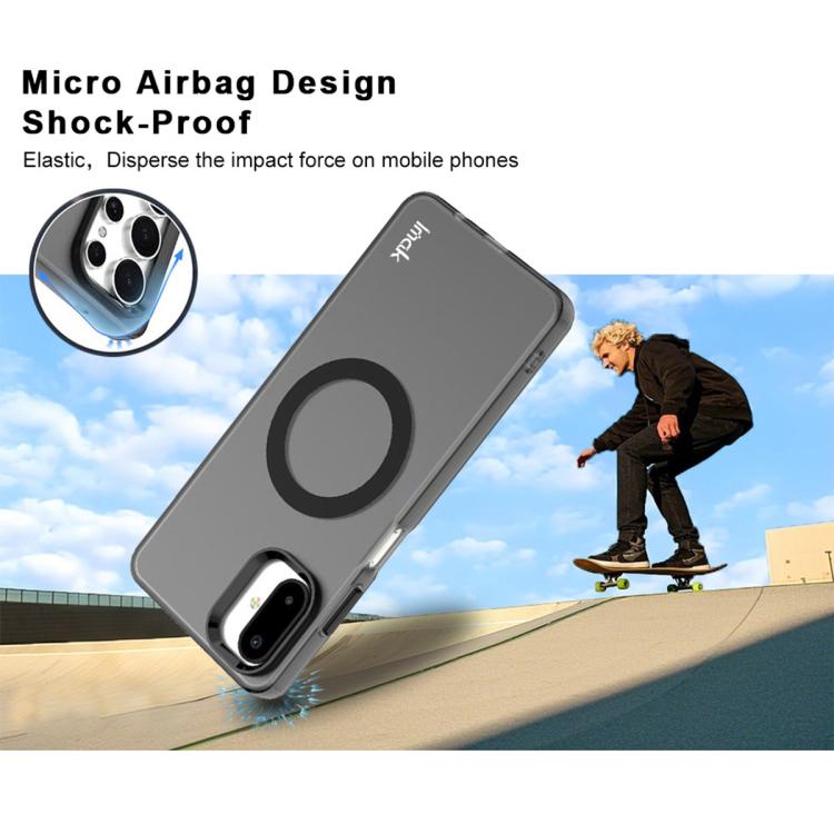 For Galaxy F06 5G / M06 5G IMAK Chocolate Series TPU + PET MagSafe Phone Case - Black
