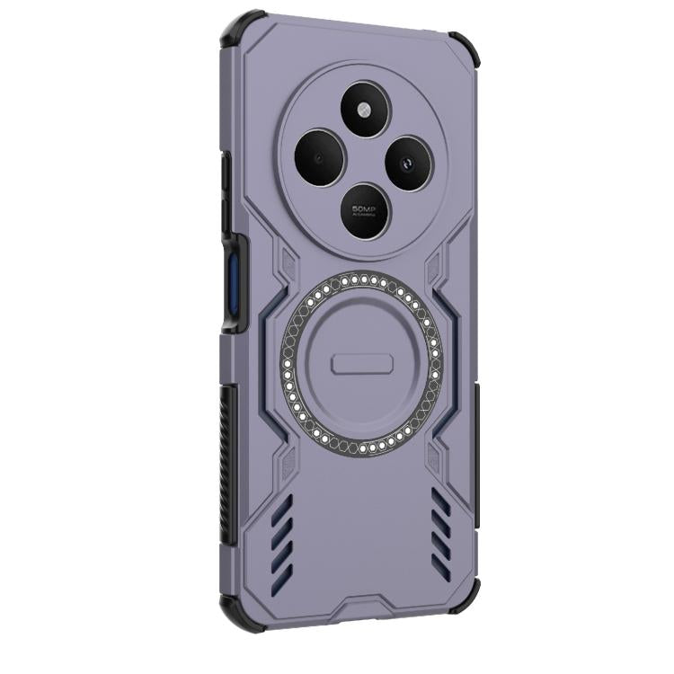 For Redmi 14C 4G Global Butterfly Armor MagSafe Magnetic Ring Shockproof Phone Case