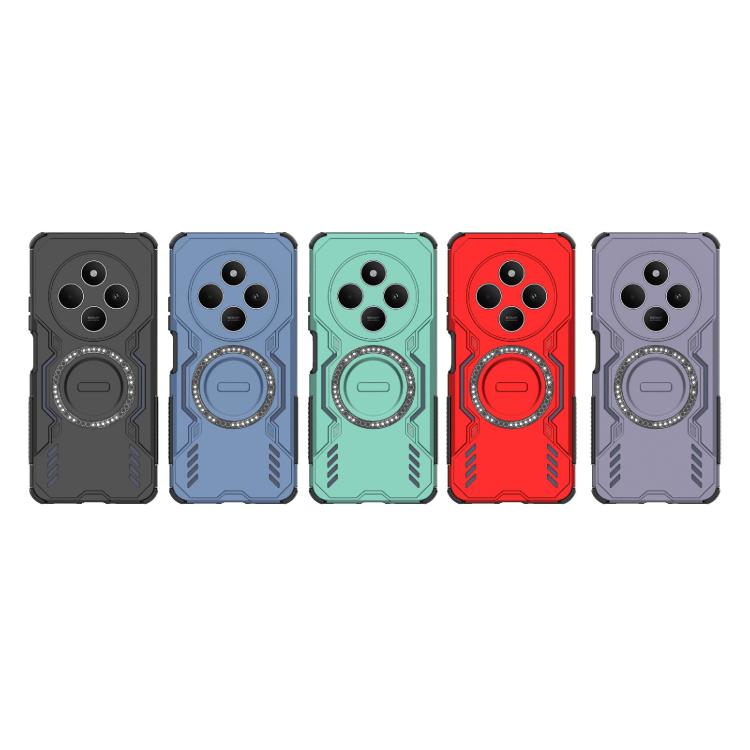 For Redmi 14C 4G Global Butterfly Armor MagSafe Magnetic Ring Shockproof Phone Case