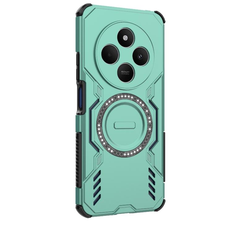 For Redmi 14C 4G Global Butterfly Armor MagSafe Magnetic Ring Shockproof Phone Case