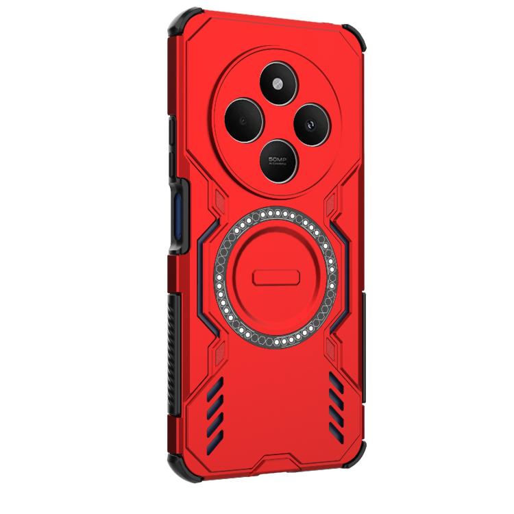 For Redmi 14C 4G Global Butterfly Armor MagSafe Magnetic Ring Shockproof Phone Case